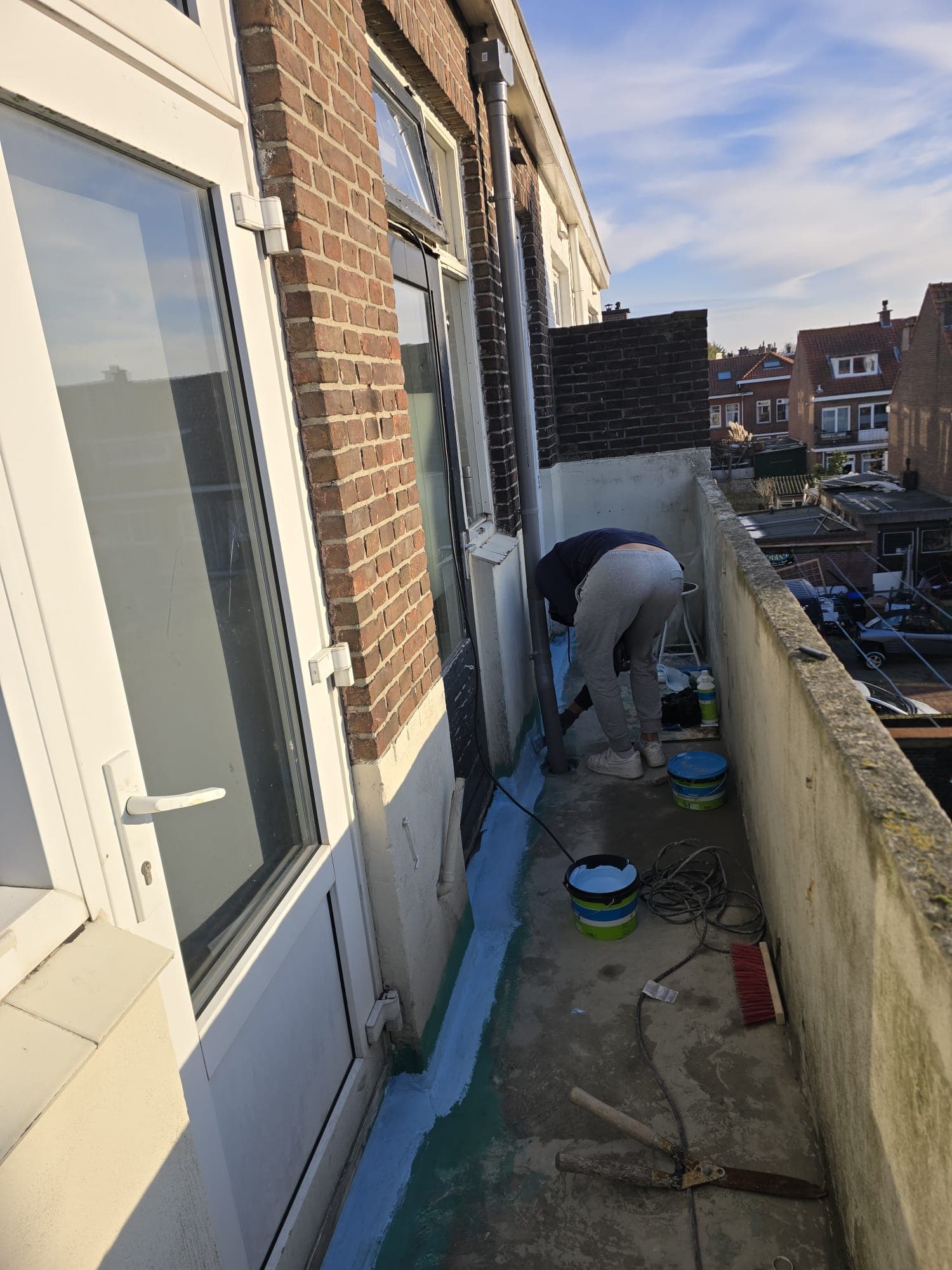 Balkon waterdichting en vervanging hemelwaterafvoer 1