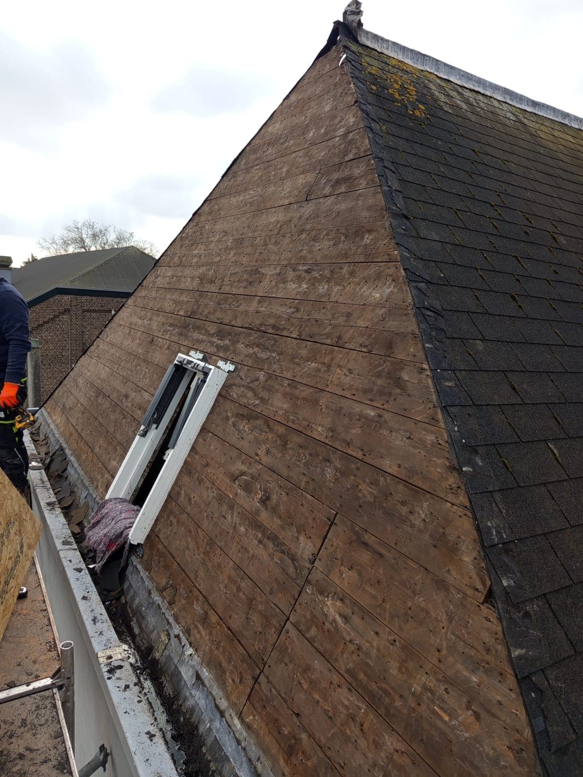 Pitched roof reinforcement and replacement 1
